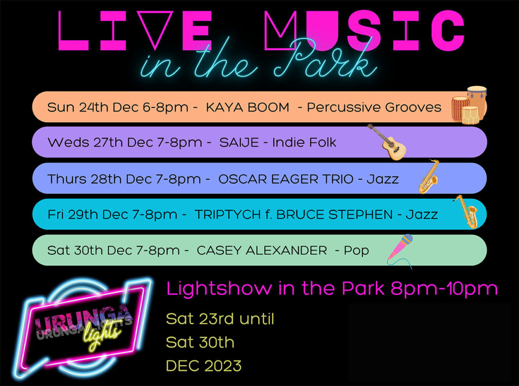 Carols in the park at Urunga Lights Festival